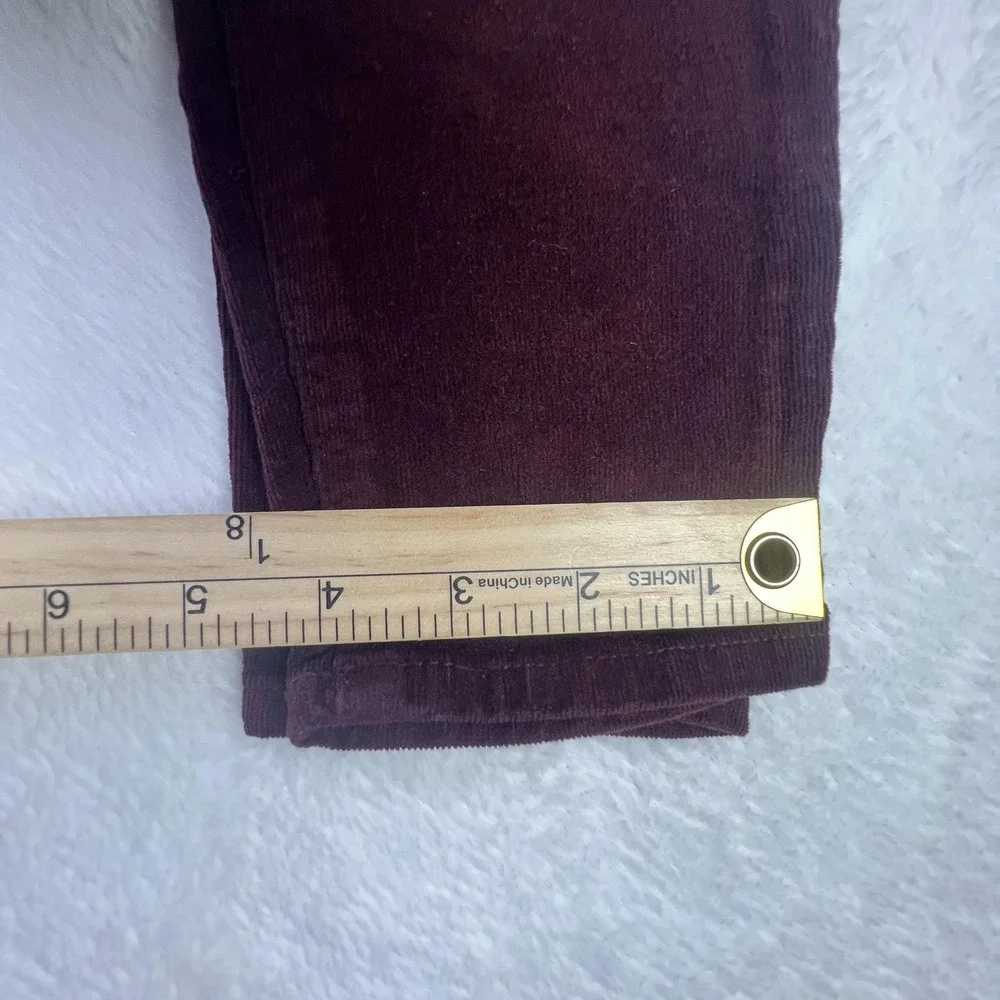 Frame Jeans‎ Womens 25 Dark Red Le High Skinny Corduroy High Rise Ankle Slim - Picture 9 of 10